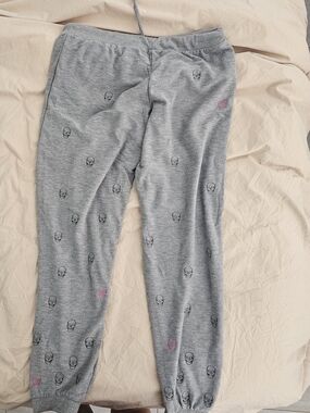 Chaser Gray Skull Print Jogger Sweatpants